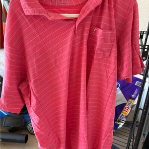 Men's Pink Striped Polo Shirt